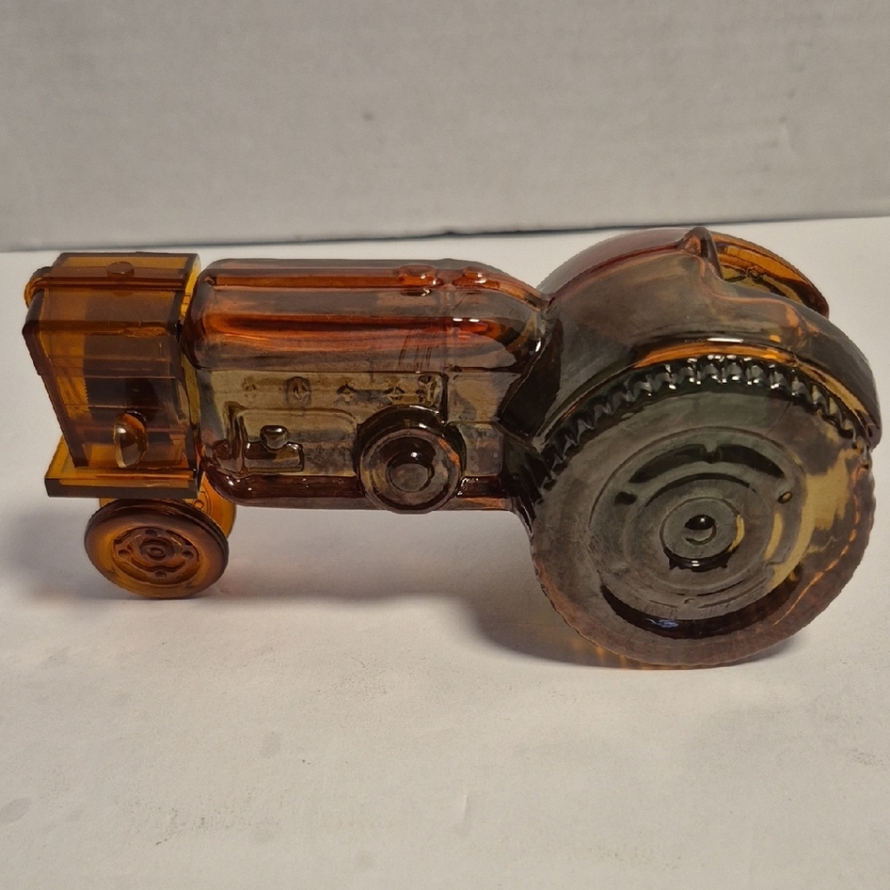 Vintage Avon Amber Tractor Cologne Bottle‎ Full
